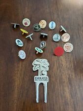 Vintage Collectibles 17 Golf Ball Markers And One Divot Tool From Dubai VC1 picture