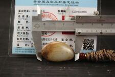 3.4 cm Certified 100% Hetian jade Raw stone~Pendants 和田玉原石籽料 picture