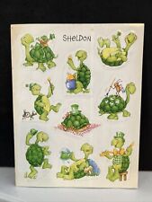 Vintage 80’s Hallmark SHELDON Turtle Sticker Sheet - Rare picture
