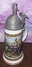 HOUSE OF GOEBEL BEER STEIN ORNATE MILITARY EAGLE & SOLDIER RESERVE HAT RUH VTG picture