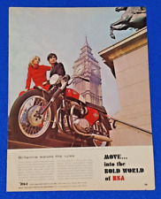 1966 BSA SPITFIRE MK-III MOTORCYCLE ORIGINAL COLOR PRINT AD SHIPS FREE - LOT RED picture