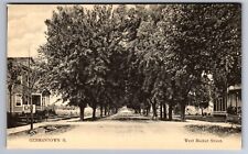 C.1910 PPC GERMANTOWN OH OHIO, WEST MARKET STREET PEACOCK BECHTOLT Postcard P41D picture