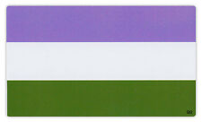 Bumper Sticker Decal - Gender Queer Pride Flag - Genderqueer LGBT GLBT Gay picture
