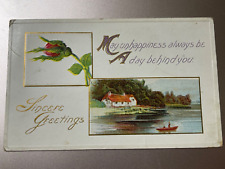 May Unhappiness A Day Behind You Used Postcard picture