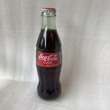 Vintage Coca-Cola Soda 1996 Glass Bottles 8 oz Christmas Full Not Open Set of 18 picture