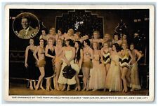 c1940 Ensemble Famous Hollywood Cabaret Restaurant St. New York City NY Postcard picture