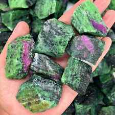 3Pcs Natural Raw Rough Ruby Zoisite Pocket Stone Rocks Crystal Mineral Specimens picture