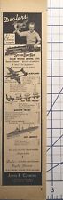 Vintage Print Ad 1949 StromBecKer Solid Wood Model Kits Airplanes Ships Clemens picture