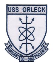 DD-886 USS Orleck Patch Destroyer Tin Can Foresight Vigilance picture