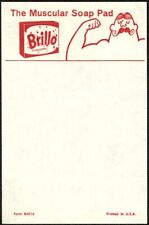1960s Lot of 12 Sheets from a Memo Pad Advertising Brillo-The Muscular Soap Pad  picture