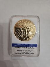 1933 Gold Double Eagle REPLICA HISTORICAL COIN 40mm CU layered 24k gold in 2003 picture