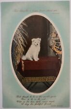 Vintage Postcard Dog Puppy Oval Panel Gilt Art  AA24 picture