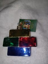 Old World Christmas Building Blocks Tree Ornament Glass Hanging Decoration picture