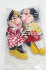 2 Vintage New Old Stock Sealed Minnie Mickey Mouse Bean Bag Plush Dolls Disney picture