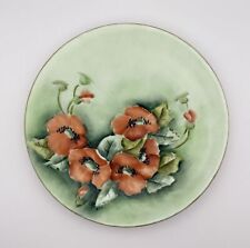 Jean Pouyat Limoges Hand-Painted Porcelain Plate with Poppy Design picture