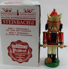 AUTHENTIC STEINBACH GERMANY GERMAN KING WOODEN NUTCRACKER 14” picture