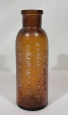 CRISWELL'S BROMO PEPSIN CURES HEADACHE & INDIGESTION 1890s HAND BLOWN MED BOTTLE picture