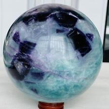 3220G Natural Fluorite ball Colorful Quartz Crystal Gemstone Healing picture