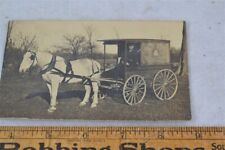 antique RPPC horse drawn wagon 