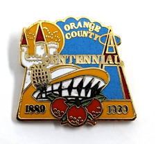 VTG Orange County California Centennial 1889-1989 100 Years Enamel Pin Souvenir picture