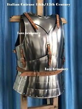 Italian Cuirass 14th 15th Century Medieval Breastplate Back Plate Cosplay picture