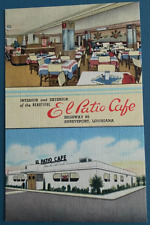 Vintage Linen Postcard El Patio Cafe HIGHWAY 80 SHREVEPORT, LOUISIANA picture