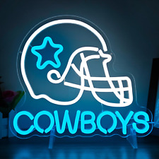 Cowboy Football Team Neon Sign for Wall Decor Dimmable Sports Team Helmet Led Si picture