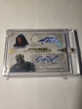 2018 Topps Star Wars Masterwork Ray Park AND Matthew Wood Dual Auto 16/25 picture