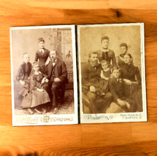 TWO Antique Victorian Photo Photograph Cabinet Card Family OHIO Genealogy picture