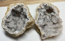 Stunning Clear Quartz Geode Rocks, Crystals, Minerals Opened picture