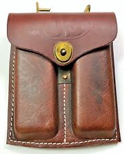 REPRO WWI WWII US M1910 LEATHER OFFICER/NCO .45 PISTOL AMMO POUCH (5Pcs Set) picture