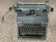 Vintage Olympia DeLuxe Olive Green Typewriter #418514 - Needs Some TLC- No Case picture