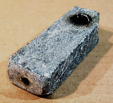 Vintage Old Smoking Pipe Carved From A Block Of Granite. Old Tobacco Pipe.  picture