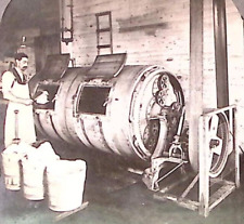 1906 INDUSTRIAL HUGE BUTTER CHURN KEYSTONE VIEW STEREOVIEW Z1533 picture