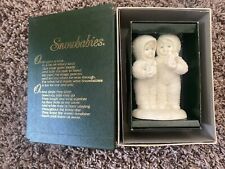 SnowBabies dept 56 figurines Two Snow Bunnies standing together picture