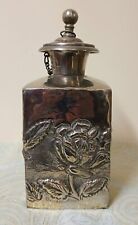 Vintage Silver Rose Repousse Decanter from India picture