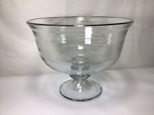 DD60 Vintage Antique Classic Beautiful Crystal Clear Large Serving Glass Dish picture