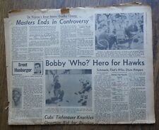 April 15 1968 Chicago American Sports Page BLACK HAWKS Masters MAMAS & PAPAS  picture