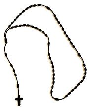 Knotted Rosary - 100% Nylon Thread - Black picture