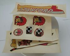 Rare 1930/40's Stanford Original Indians (4) Decals & 65th & 60th Reunion Pins  picture