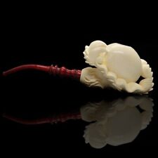 Work Of Art Large Reverse Claw Pipe New Block Meerschaum Hand Carved New Case663 picture