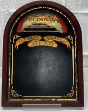 Vintage Titanic Wooden Embossed Ship Menu Board, Decor Black Board Great Shape picture