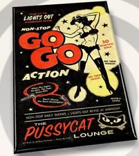 Go Go Action At The PussyCat Lounge. All On A 2”x3”Fridge Magnet. picture