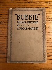Antique 1913 Privately Printed Collection Poems Dad - Son Bubbie Poetry Original picture