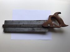 Antique Geo H Bishop & Co No. 10 Adjustable Hand Made Spring Steel Dove Tail Saw picture