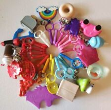 Vintage 1980’s Plastic Clip Bell Charms Necklace with 22 Charms (see details) picture