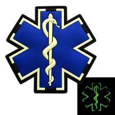 EMT Medic Ems Paramedic PVC Rubber Hook Patch (2.5 inch PVC-Glow Dark) picture