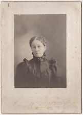 CIRCA 1890s CABINET CARD MAXWELL OLDER LADY IN FANCY DRESS SPOKANE WASHINGTON picture