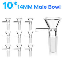 10x 14MM Male Glass Bowl For Water Pipe Hookah Bong Replacement Head - US Prime picture