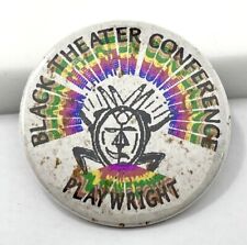 Vintage Black Theater Conference Playwright Pinback Button picture